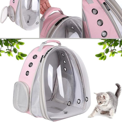 Front Expandable Cat Backpack Carrier, Fit up to 20 lbs, Space Capsule Bubble - Image 4