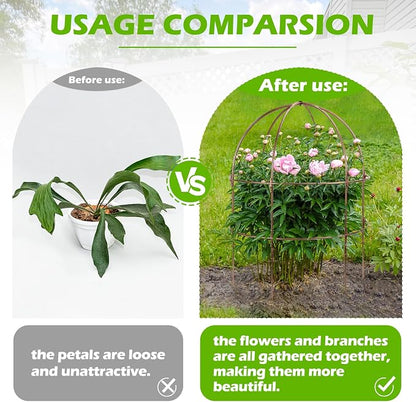 NNG 26 Inch Bird Cage Plant Support, Metal Grow Through Flower Trellis Cage - Image 5