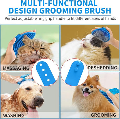 Comotech 3-in-1 Dog Grooming Brush | Adjustable Handle Shampoo Brush & Scrubber - Image 5