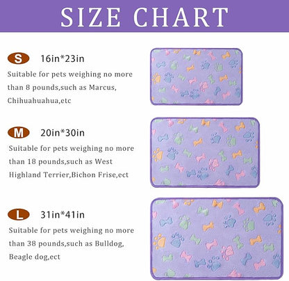 1 Pack 3 Blankets Super Soft Fluffy Premium Fleece Pet Blanket Flannel Paw - Image 3