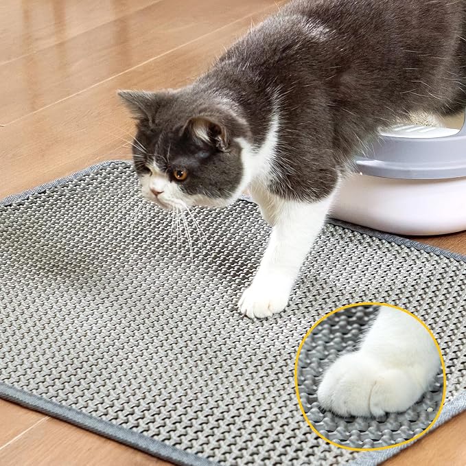 Cat Litter Mat, Upgrade Super Waterproof Back Layer Litter Box Mat, Non Slip - Image 6