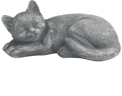 Garden Sleeping Cat Memorial Stone Cat Grave Marker Remembrance Kitten Statues - Image 9