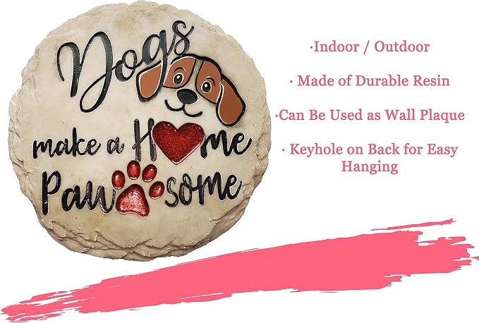 Spoontiques - Garden Décor - Dogs Make a Home Pawsome Stepping Stone - - Image 6
