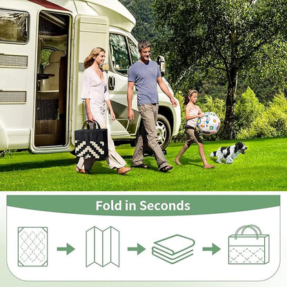 GENIMO Outdoor Rug for Patio Clearance, Reversible Plastic Straw Rugs for RV - Image 6