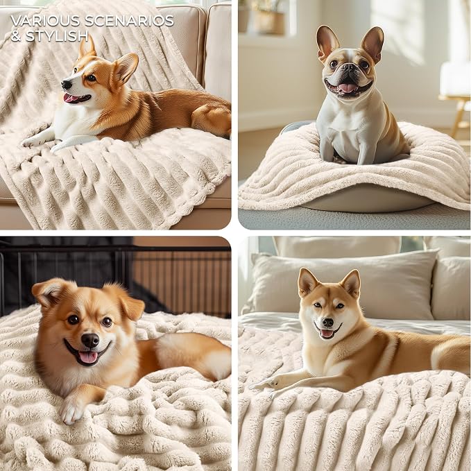 LINENLUX 1 Pack 3 Soft Fleece Dog Blanket - Image 4