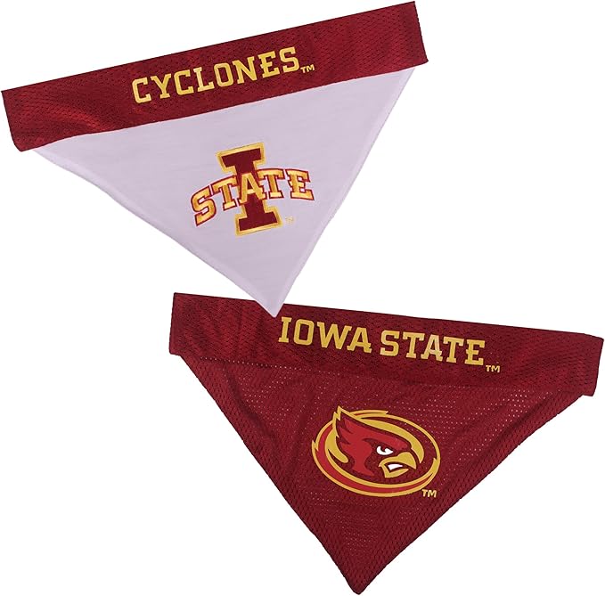 Pets First Collegiate Pet Accessories, Reversible Bandana, Iowa State Cyclones by PETSFIRST