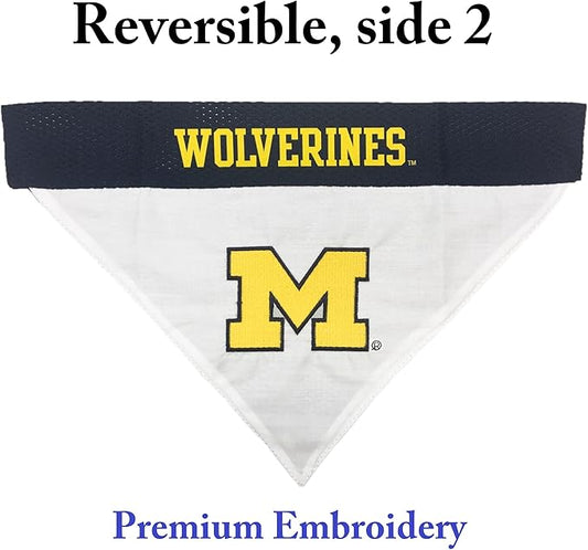 Pets First Collegiate Pet Accessories, Reversible Bandana, Michigan Wolverines - Image 2