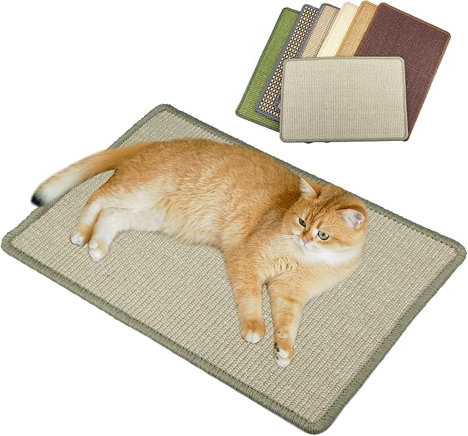 Cat Scratcher Mat, 23.6x15.7inch Sisal Cat Scratchers by Pethave