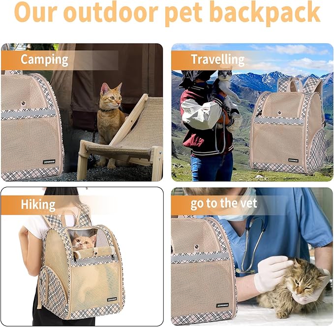 Cat Backpack Carrier for Small Dogs and Medium cat Puppy Kitten Bunny Pet - Image 4