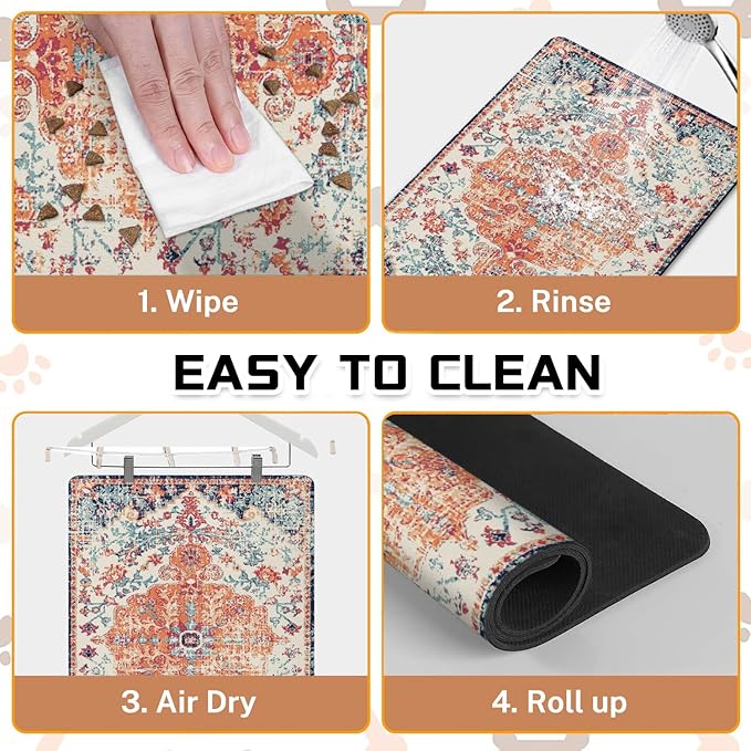 Absorbent Pet Dog Bowl Mat for Food and Water, Pet Cat Food Feeding Mat - Image 6