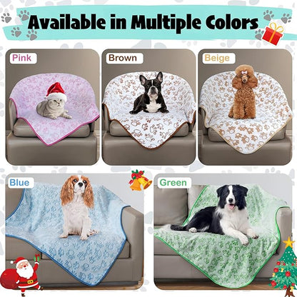 Blue Dog Blanket for Puppy Accesssories Boy, Washable Soft Puppy Essentials - Image 4