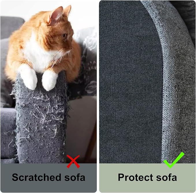 Cat Scratching Climbing Carpet Mat, Adhesive Trimmable Cat Scratcher Furniture - Image 3