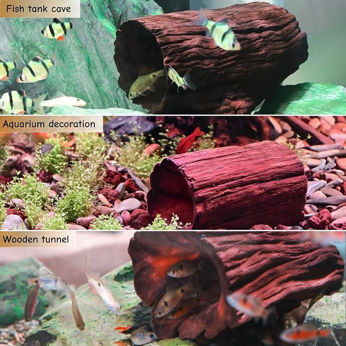 Betta Wood Tunnel Tube, Betta Fish Toys Hideout - Image 4