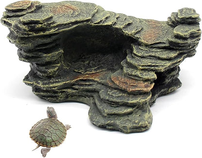 Turtle Basking Platform Shale Scape Step Ledge, Reptile Ladder Resting Terrace by relaqcc