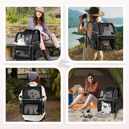 Lekebobor Double Cat Backpack Carrier - Image 6