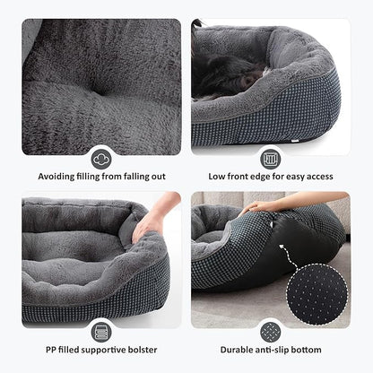 INVENHO Dog Bed Medium Size, Orthopedic Warming Soft Calming Sleeping Puppy Bed - Image 3