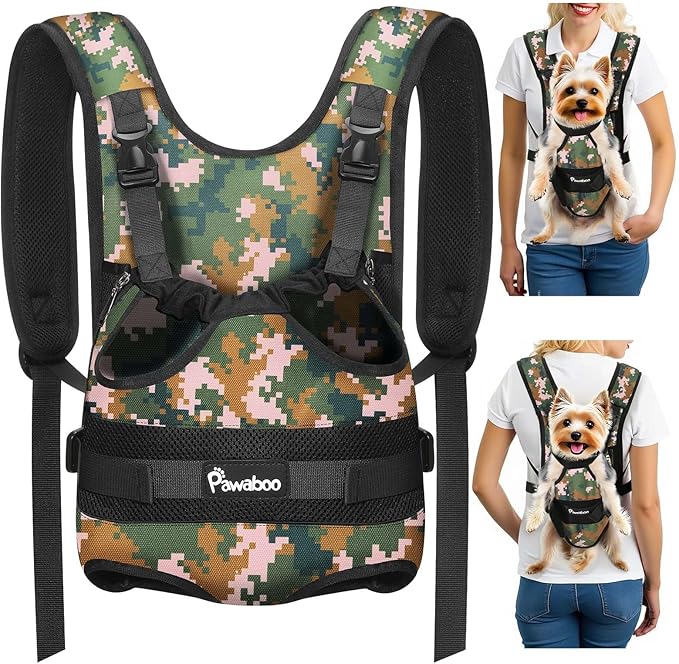 Pawaboo Pet Dog Front Carrier Backpacks, Legs Out Pet Carrier Backpack by Pawaboo