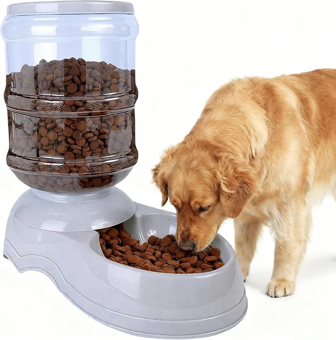 Automatic Dog Feeders, 3 Gallon Capacity Gravity Food Dispenser by Unknown