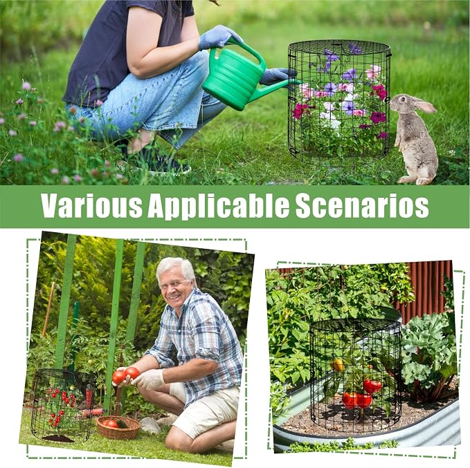 5 Packs Garden Plant Protectors from Animals, Metal Plant Cage Chicken Wire - Image 7
