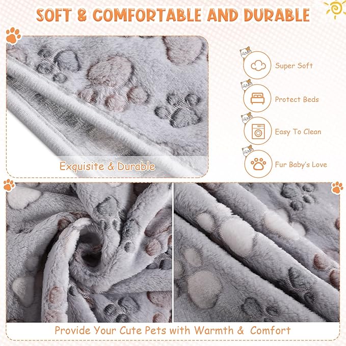 Tatuo 4 Pcs Dog Blanket for Pet Cat Blankets Indoor Puppy Teething Stuff Toys - Image 3
