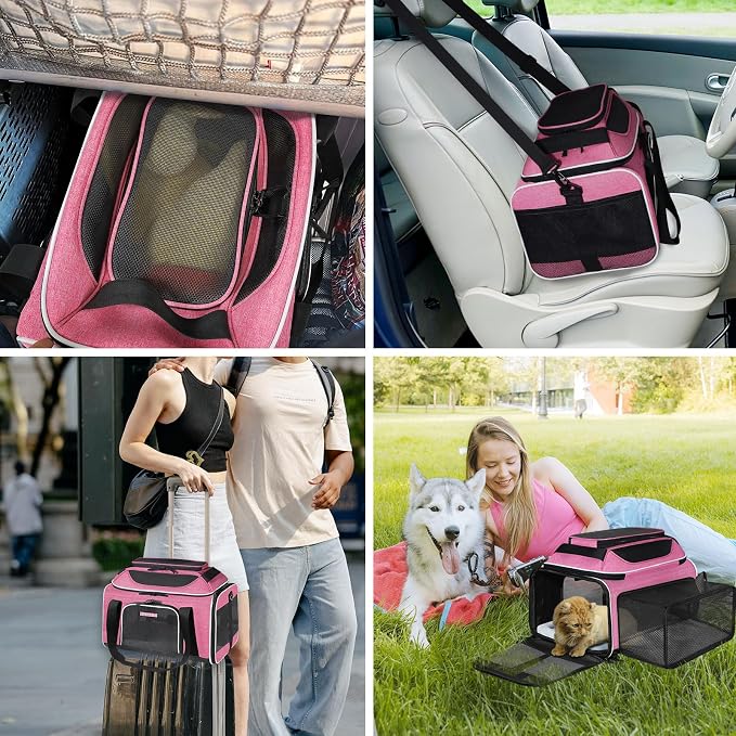 Petskd Top and Side Expandable Pet Carrier 18x11x11 Inches Delta United Airline - Image 8
