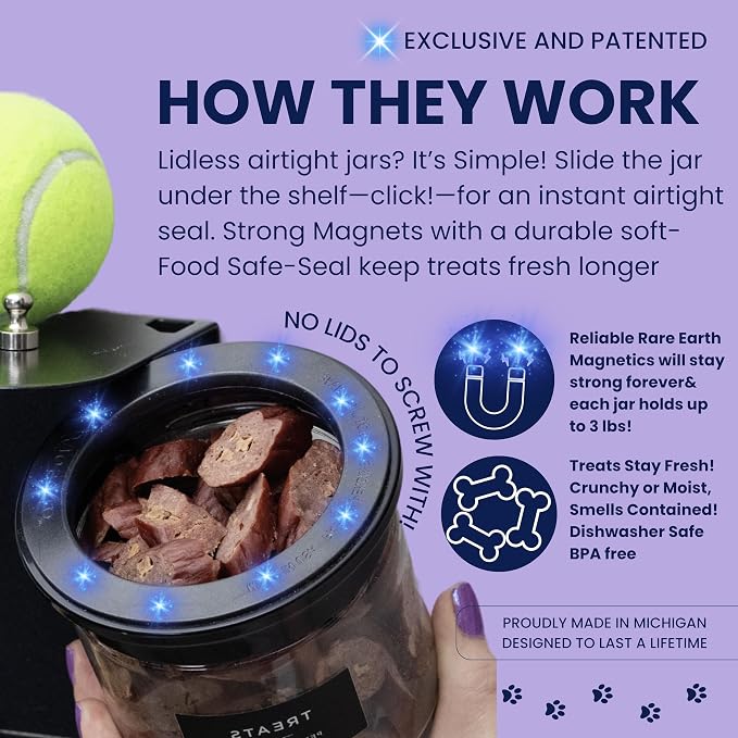 Dog Treat Holder for Wall Storage for Pets, Premium Pet Wall Organizer - Image 3