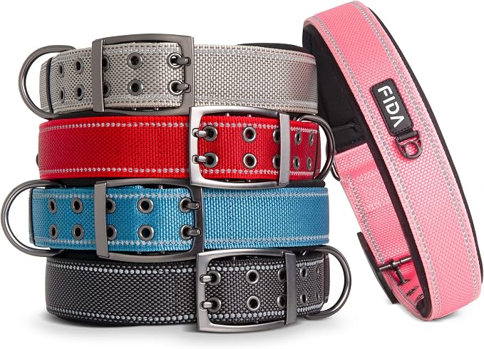 Fida Heavy Duty Dog Collar 1.5” Width, Ultra Soft Neoprene Padded, Adjustable - Image 8