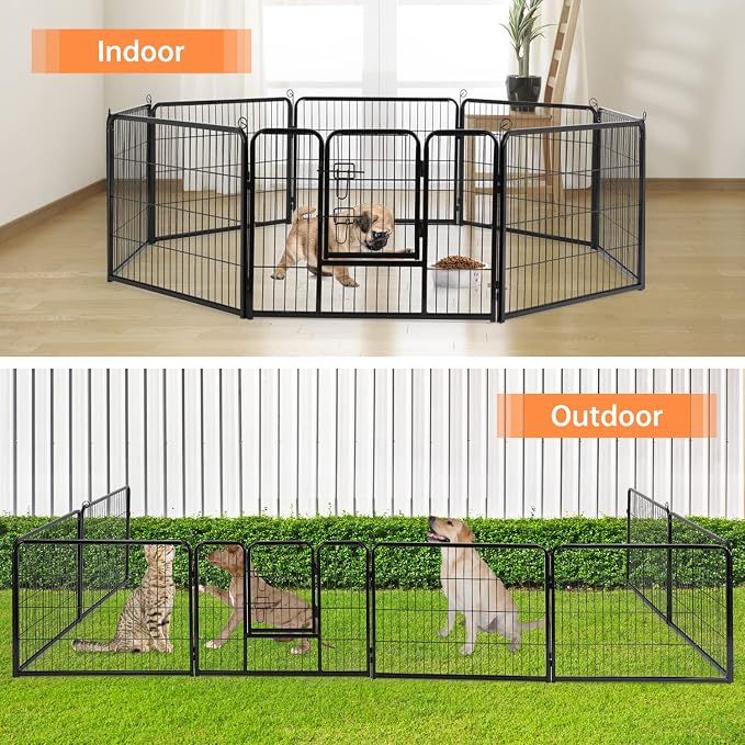 BestPet | Dog Playpen | 24 Inch, 8 Panels | Heavy Duty Metal Pet Exercise Pen | - Image 4