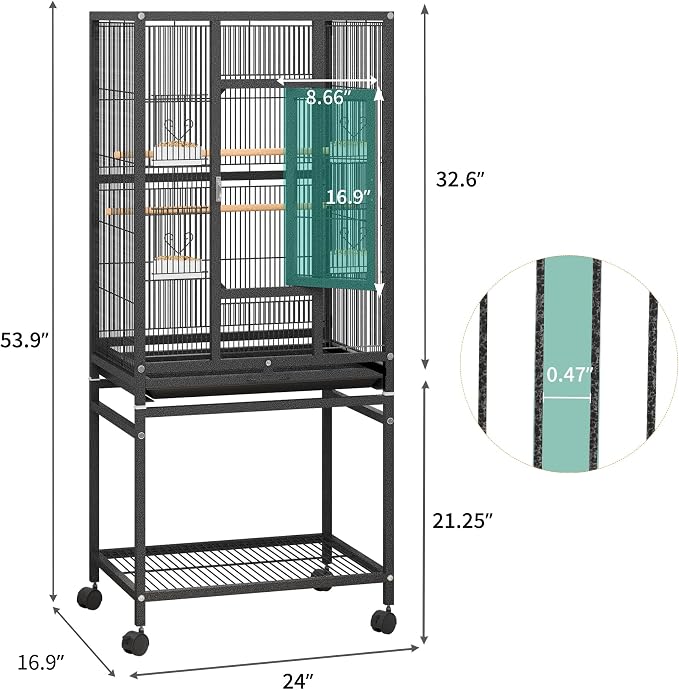 YITAHOME 53 inches Birdcage Cover and Bird Cage Seed Catcher, Bird Cages - Image 2