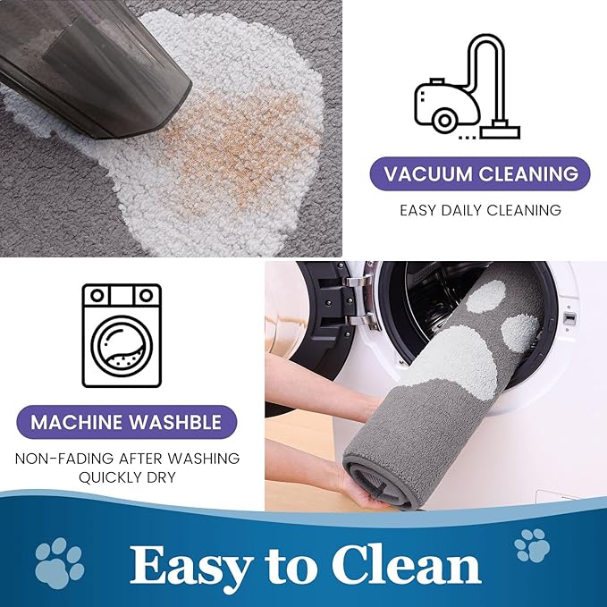 Buganda Dog Door Mat for Muddy Paws, Absorbent Dirt Trapper Washable Indoor - Image 7