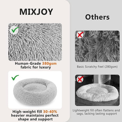 MIXJOY Orthopedic Dog Bed Comfortable Donut Cuddler Round Pet Beds Ultra Soft - Image 4