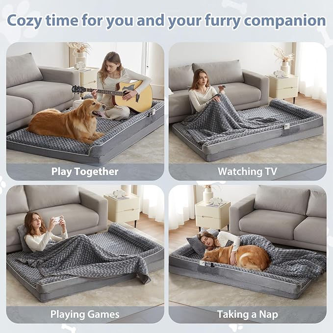 BFPETHOME Orthopedic Dog Beds for Extra Large Dogs, Waterproof Sofa XXL Dog Bed - Image 3