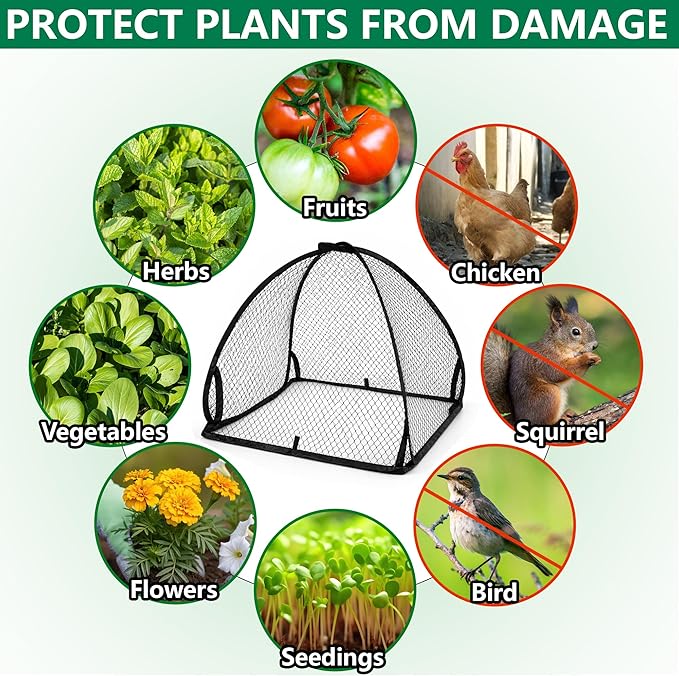 DECOHS 2 Pcs Pop-Up Mesh Plant Cover Tent, Plant Protector Enclosure - Image 4