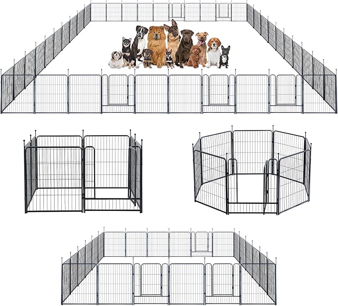 Dog Playpen, Portable Outdoor Dog Fence, Dog Playpen by XDPET