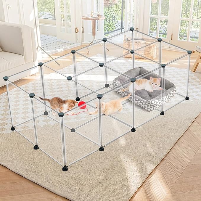24 Panels Portable Small Animals Playpen, Portable Plastic Enclosure, Puppy - Image 7