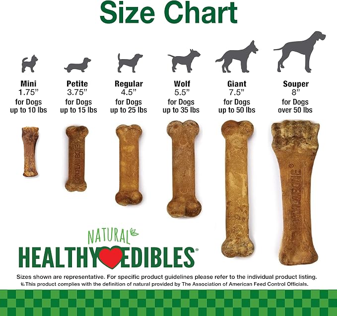 Nylabone Healthy Edibles Natural Dog Chews, Long Lasting Bones - Image 3