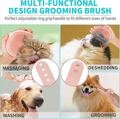 Comotech 6PCS Dog Bath Brush & Dog Toothbrush | Adjustable Handle Shampoo Brush - Image 5
