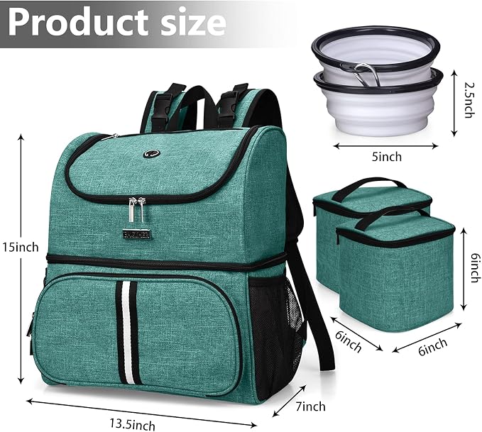 BAGLHER Pet Travel Bag, Double-Layer Pet Supplies Backpack, Pet Travel Backpack - Image 3