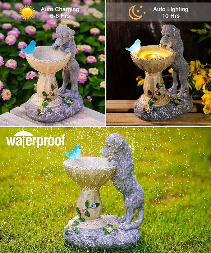 Nacome Solar Dog Garden Statues: Outdoor Decor Ornaments - Image 5