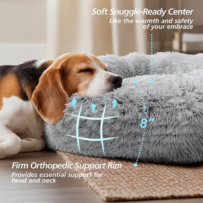 JOLLYVOGUE Calming Dog Bed Medium Size Dog, Anti-Anxiety Donut Medium Pet Bed - Image 3
