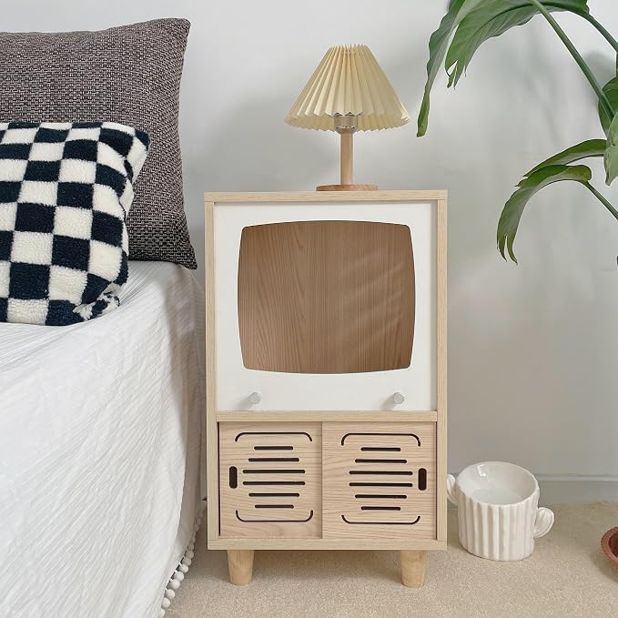 Cat House Side Table, 2-in-1 Wooden Cat House and Bedside Table - Image 6