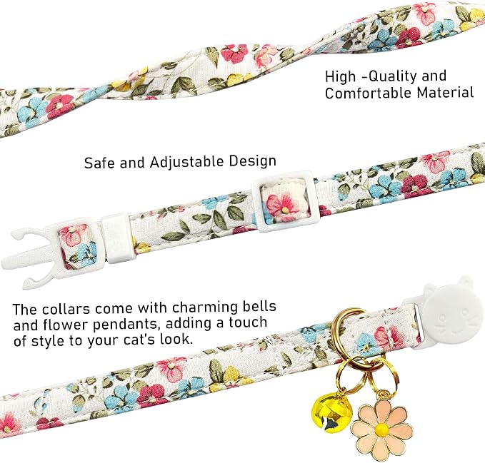 2 Pack Cotton Breakaway Cat Collars Set - Image 8