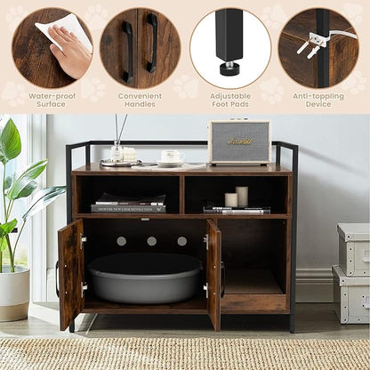 Giantex Cat Litter Box Enclosure - Image 3