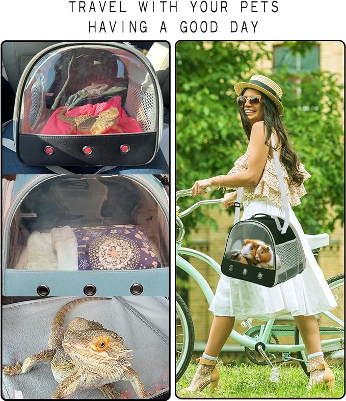 Rabbit Travel Carrier, Lizards Carrier, Small Animal Travel Bag - Image 6