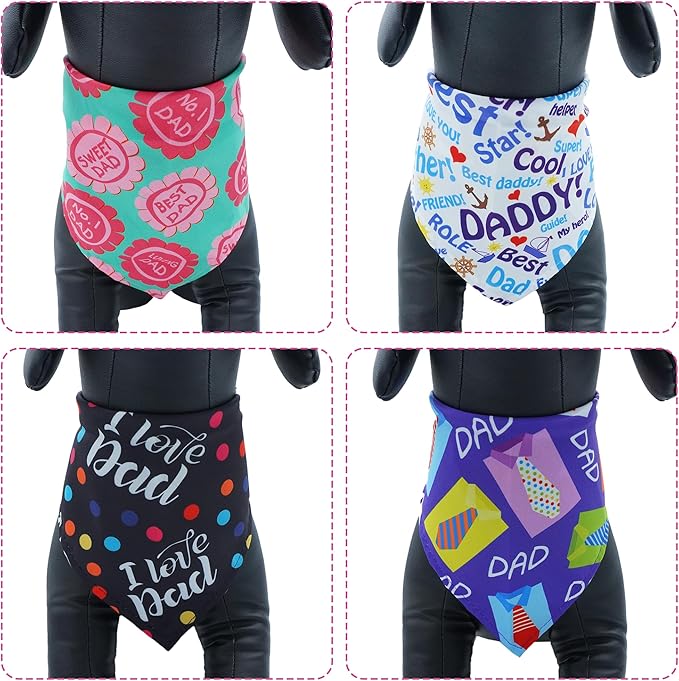 30 Pack Fathers Day Dog Bandanas Bulk - Image 4
