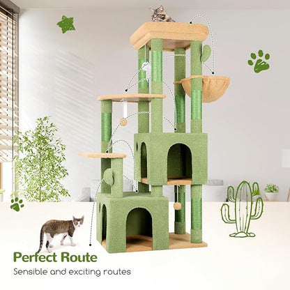 Globlazer Cactus Cat Tower for Indoor Cats, Heavy Duty Cat Trees for Large Cats - Image 7