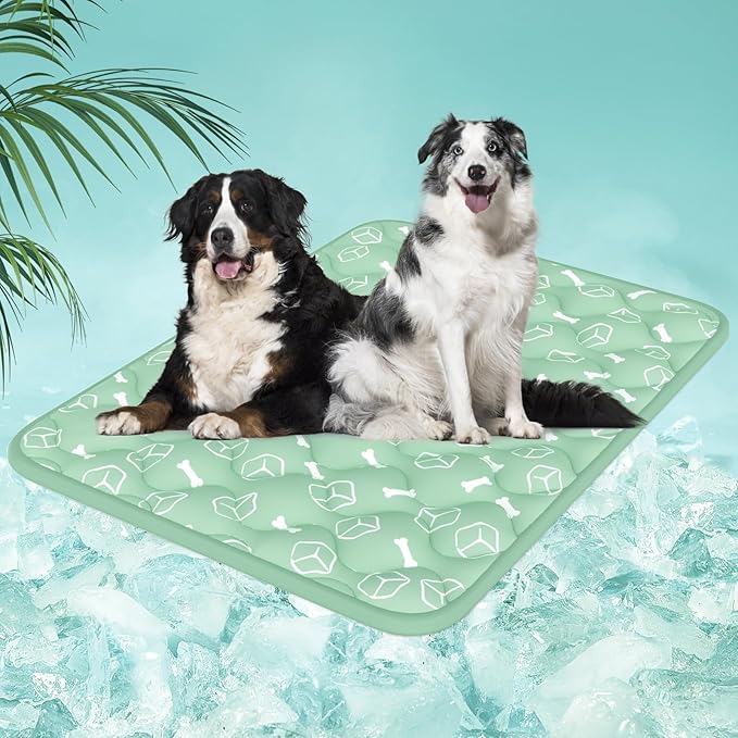 Rywell Dog Cooling Mat 2.0, Nature Green, Long-Lasting Cool by Rywell