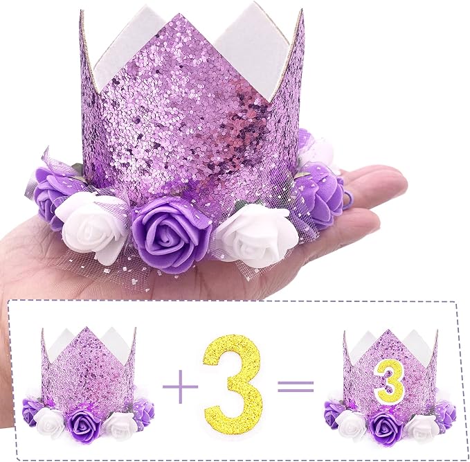 PET SHOW Purple Crown Dog Birthday Party Hat - Image 3