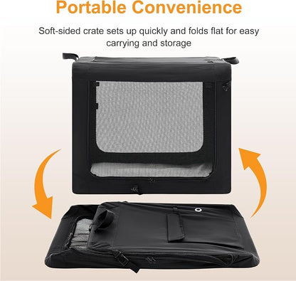 Dog Travel Crate 36 Inch, Portable Soft-Sided Travel Carriers - Image 4