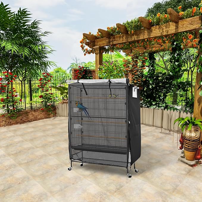 Bird Cage Covers for Night, 38”L×23”W×51”H, 420D Fabric Washable Waterproof - Image 7